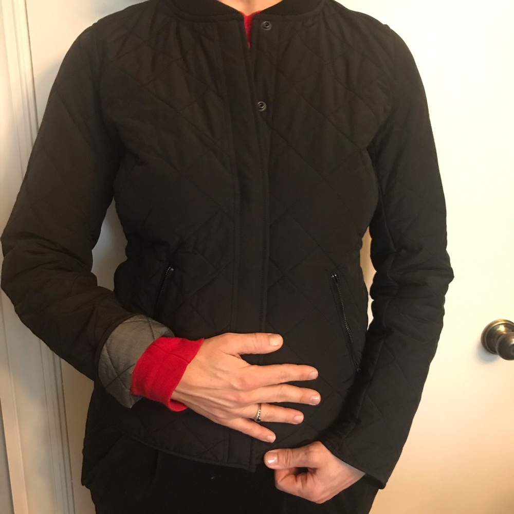 GAP black quilted jacket- NWOT